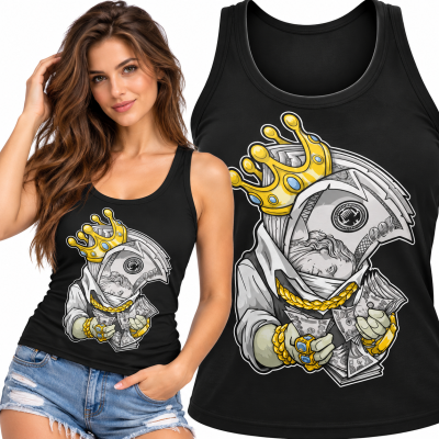 TANK TOP ŚMIESZNY   DAMSKI KING DOLLAR